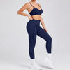 Casual High Waist Hip-lifting Trousers And Backless Bra Yoga Sets Mssza