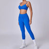 Casual High Waist Hip-lifting Trousers And Backless Bra Yoga Sets Mssza