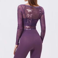 Casual High Waist Leggings And Top Two Pieces Fitness Yoga Set Mssza