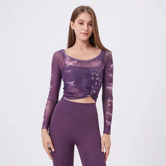 Casual High Waist Leggings And Top Two Pieces Fitness Yoga Set Mssza