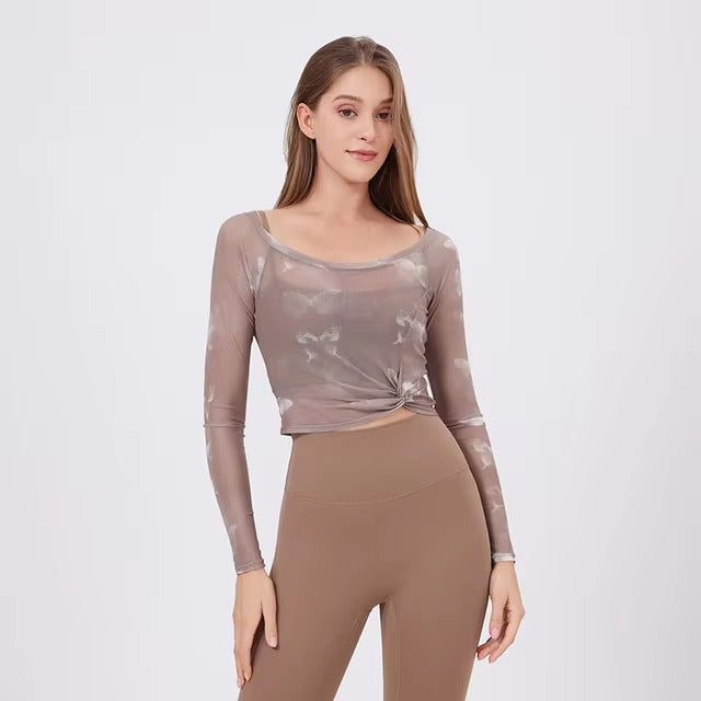 Casual High Waist Leggings And Top Two Pieces Fitness Yoga Set Mssza