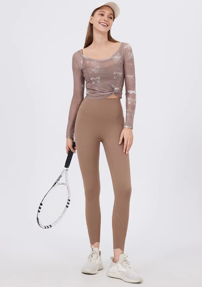 Casual High Waist Leggings And Top Two Pieces Fitness Yoga Set Mssza
