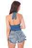 Casual High Waist Perforated High Elastic Plus Size Skinny Shorts Mssza