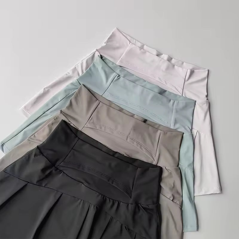 Casual High Waist Sports Fitness Yoga Tennis Short Skirt Mssza