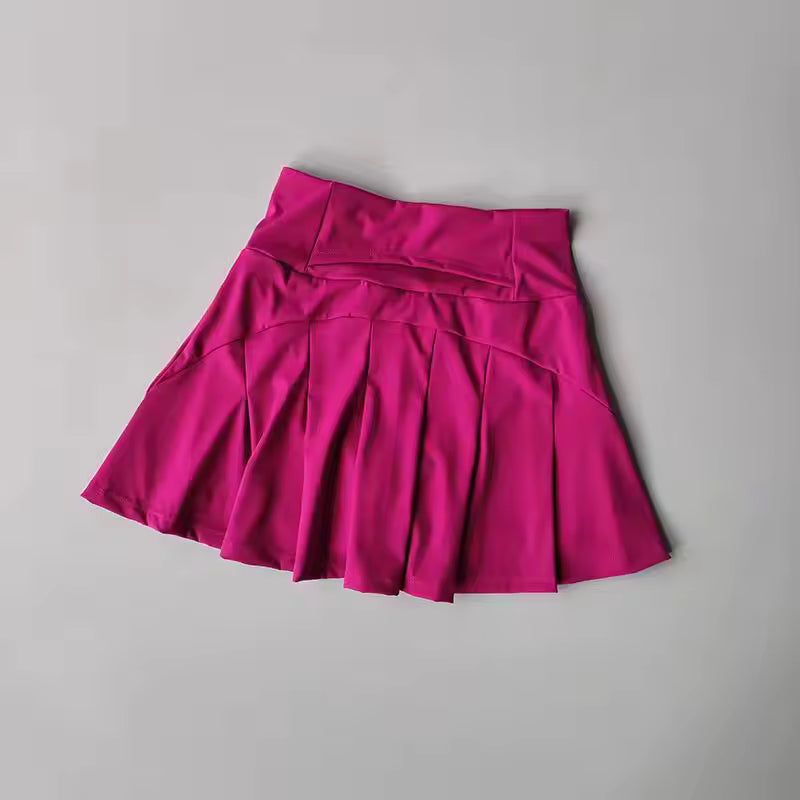 Casual High Waist Sports Fitness Yoga Tennis Short Skirt Mssza