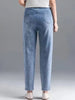 Casual High Waist Stripe Denim Baggy Ankle Length Harem Jeans Mssza