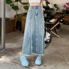 Casual High Waist With Pockets Large Size Splicing Skirt Streetwear Mssza