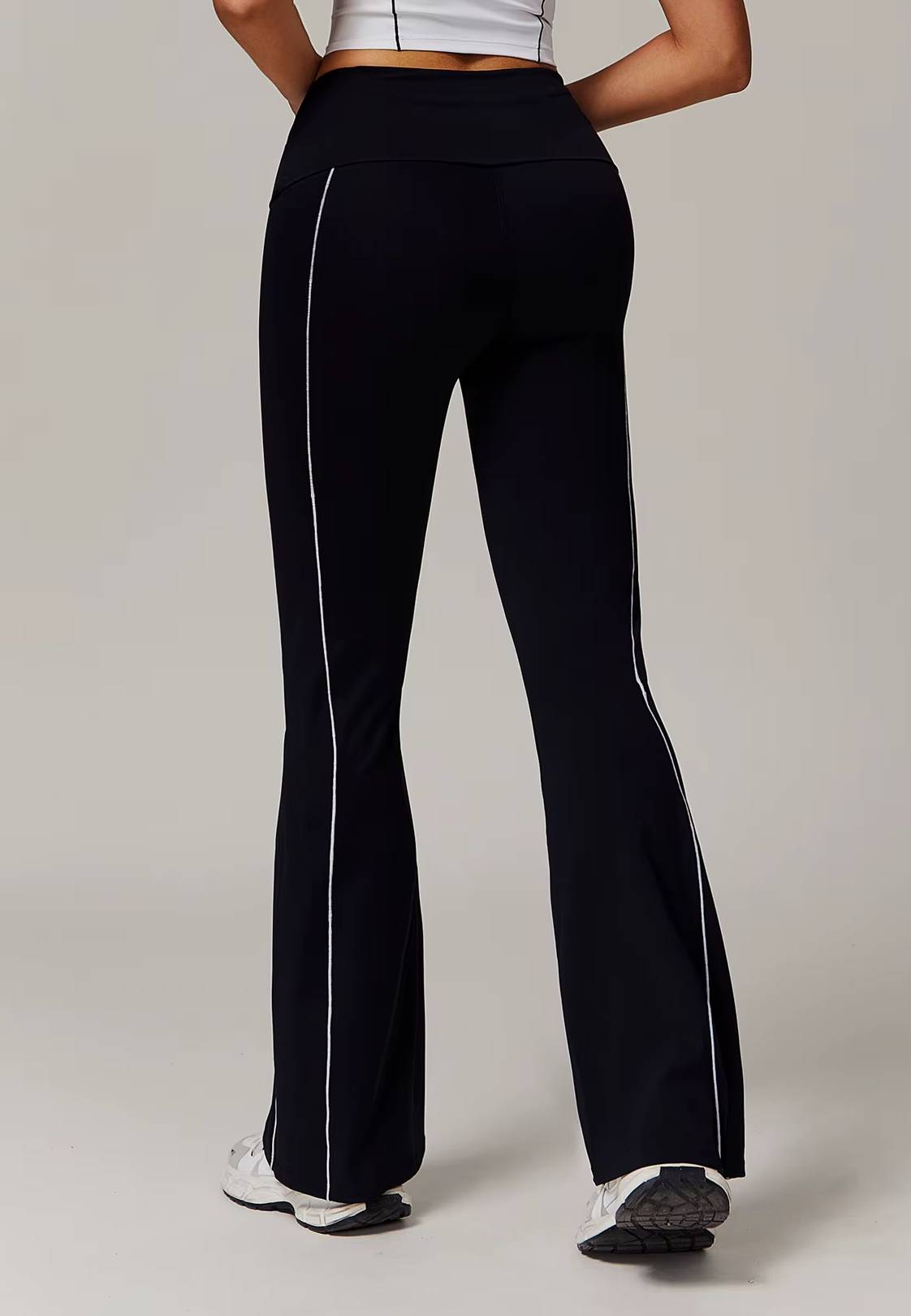 Casual High Waisted Wide Legs Slim Ming Flared Yoga Pants Mssza