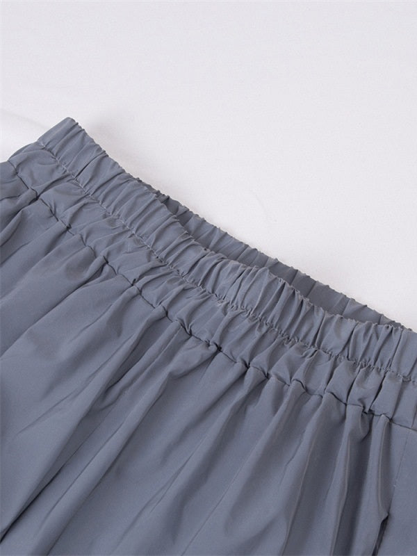 Casual Hip Hop Loose Night Shine Elastic Waist Trousers Pants Mssza