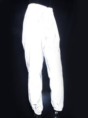 Casual Hip Hop Loose Night Shine Elastic Waist Trousers Pants Mssza