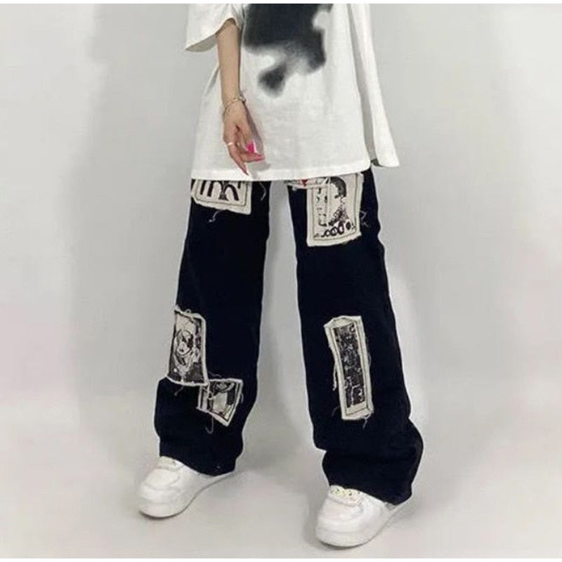 Casual Hip Hop Street wear Wide Leg Jeans Mssza