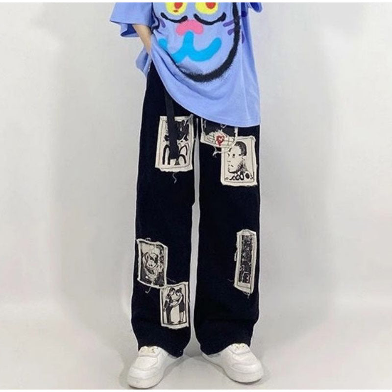 Casual Hip Hop Street wear Wide Leg Jeans Mssza