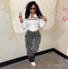 Casual Hip-hop High Waisted Multi-pocket Straight Streetwear Pants Mssza