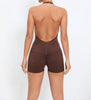 Hip-lifting Halter Pocket Tight Shorts Yoga Jumpsuits Mssza