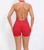 Hip-lifting Halter Pocket Tight Shorts Yoga Jumpsuits Mssza