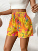 Casual Holiday Beach Tropical Floral Print waist Shirt Shorts Mssza