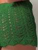 Casual Hollow Drawstring Open Waist Knitted Bikini Blocked Shorts Mssza