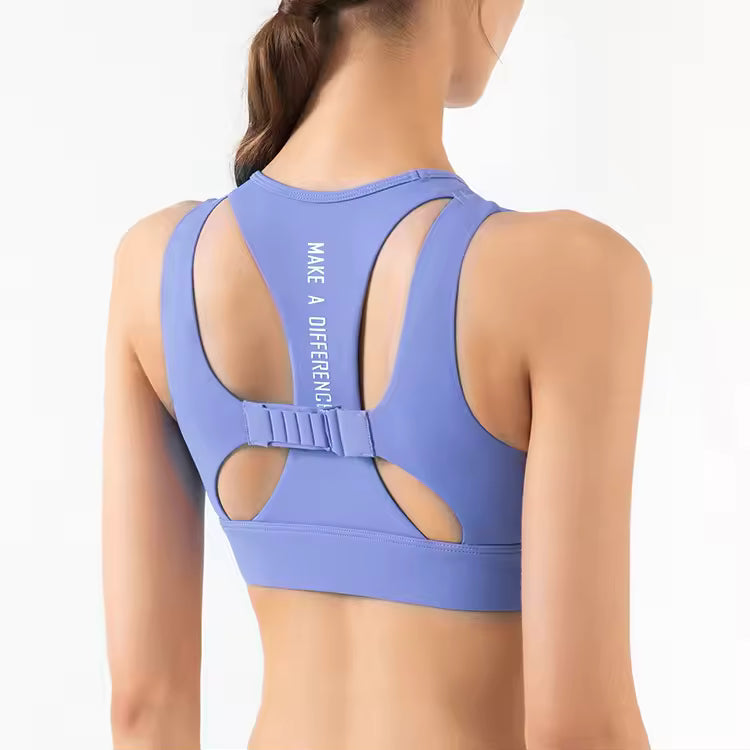 Casual Hollow Out High Impact Padded Sport Bras Mssza