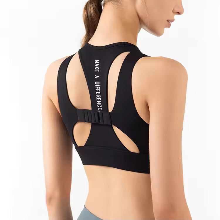 Casual Hollow Out High Impact Padded Sport Bras Mssza