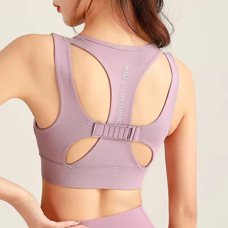 Casual Hollow Out High Impact Padded Sport Bras Mssza