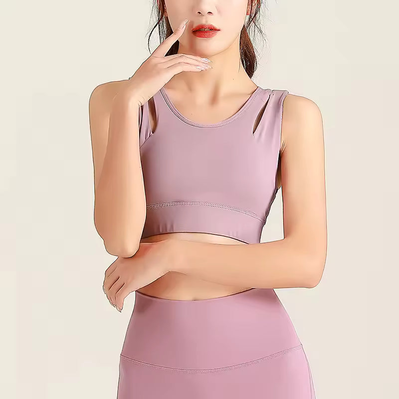 Casual Hollow Out High Impact Padded Sport Bras Mssza