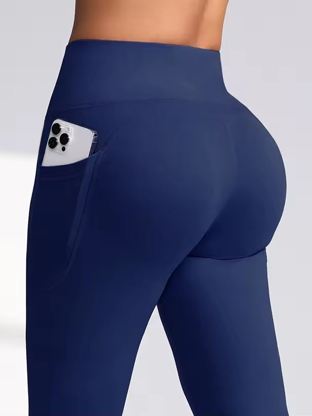 Casual Knit High Waist Gym Ankle-Length Leggings Mssza