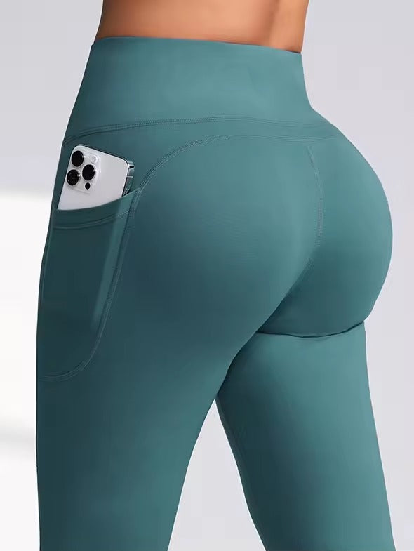 Casual Knit High Waist Gym Ankle-Length Leggings Mssza