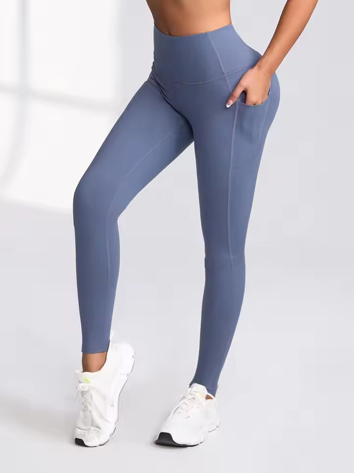 Casual Knit High Waist Gym Ankle-Length Leggings Mssza