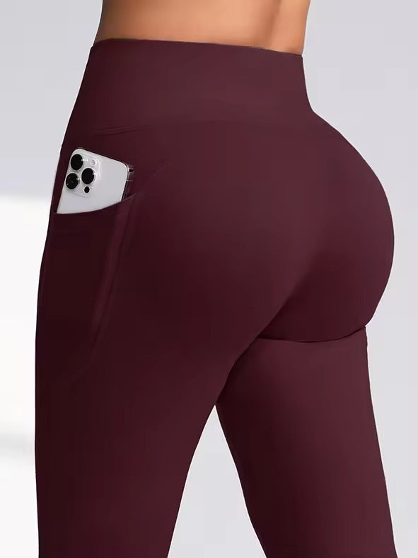 Casual Knit High Waist Gym Ankle-Length Leggings Mssza
