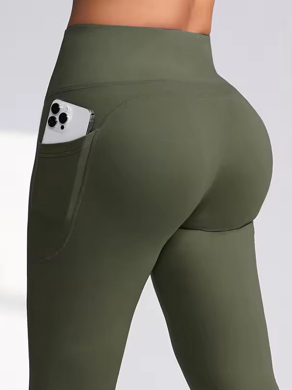 Casual Knit High Waist Gym Ankle-Length Leggings Mssza