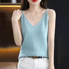 Casual Knitted Cotton V-neck Tank Office Lady Tank Top Mssza