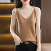 Casual Knitted Cotton V-neck Tank Office Lady Tank Top Mssza
