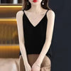 Casual Knitted Cotton V-neck Tank Office Lady Tank Top Mssza