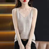 Casual Knitted Cotton V-neck Tank Office Lady Tank Top Mssza