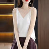Casual Knitted Cotton V-neck Tank Office Lady Tank Top Mssza
