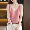 Casual Knitted Cotton V-neck Tank Office Lady Tank Top Mssza