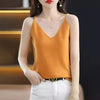 Casual Knitted Cotton V-neck Tank Office Lady Tank Top Mssza