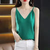 Casual Knitted Cotton V-neck Tank Office Lady Tank Top Mssza