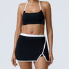 Knitted Patchwork Bra and Shorts Two Piece Set Mssza