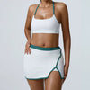 Knitted Patchwork Bra and Shorts Two Piece Set Mssza