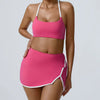 Knitted Patchwork Bra and Shorts Two Piece Set Mssza