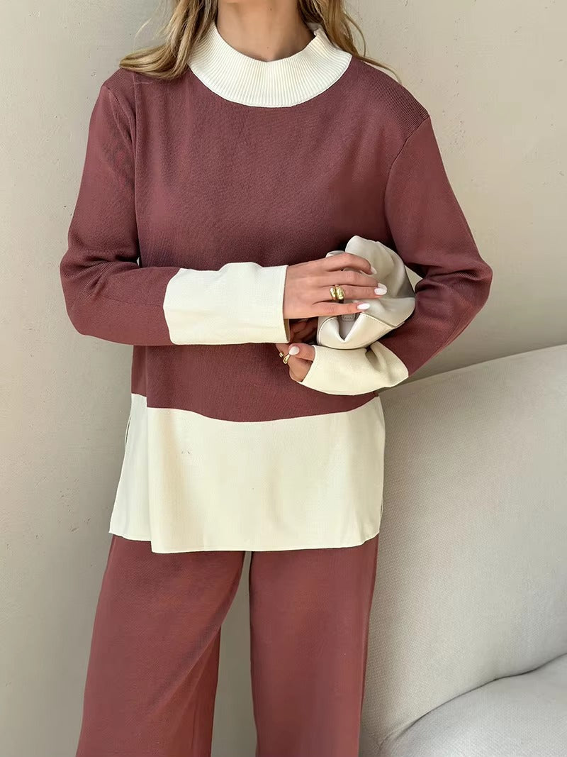 Casual Knitted Sweater Matching Sets Two Piece Set Mssza