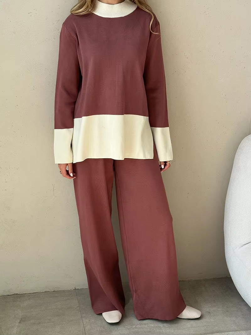 Casual Knitted Sweater Matching Sets Two Piece Set Mssza