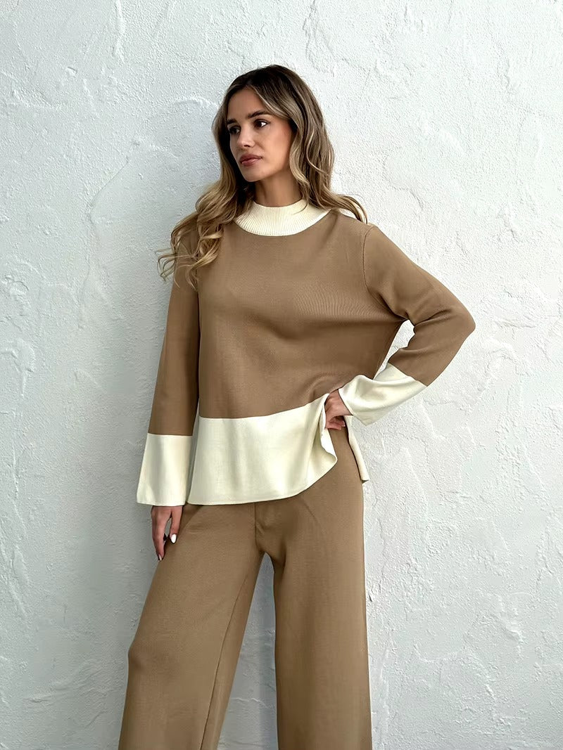 Casual Knitted Sweater Matching Sets Two Piece Set Mssza