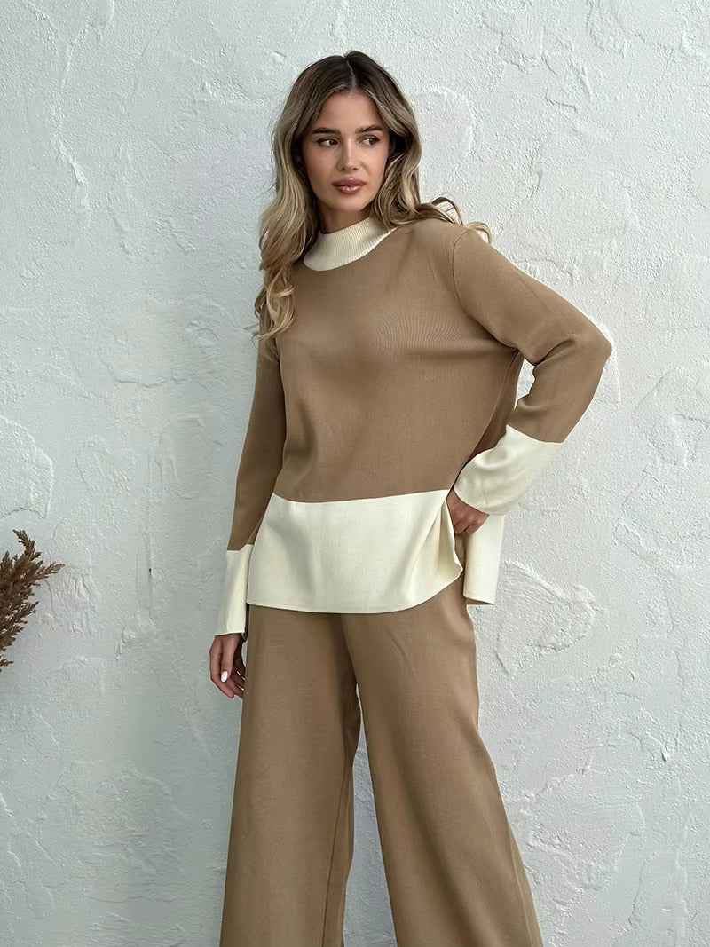 Casual Knitted Sweater Matching Sets Two Piece Set Mssza