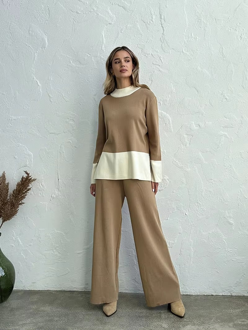 Casual Knitted Sweater Matching Sets Two Piece Set Mssza