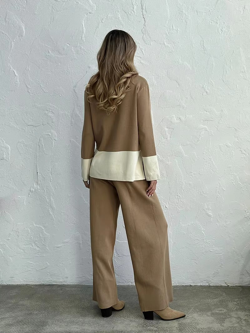 Casual Knitted Sweater Matching Sets Two Piece Set Mssza