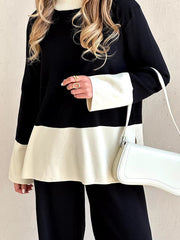 Casual Knitted Sweater Matching Sets Two Piece Set Mssza