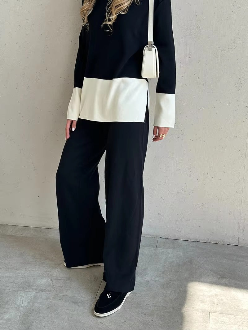 Casual Knitted Sweater Matching Sets Two Piece Set Mssza