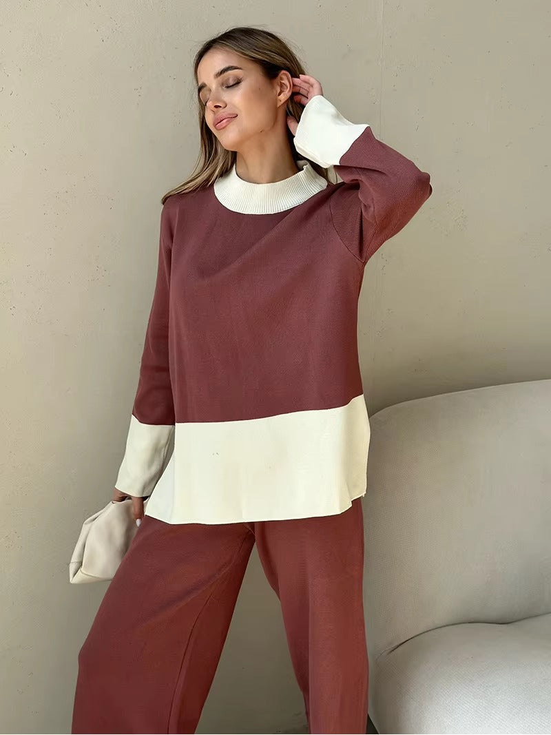 Casual Knitted Sweater Matching Sets Two Piece Set Mssza